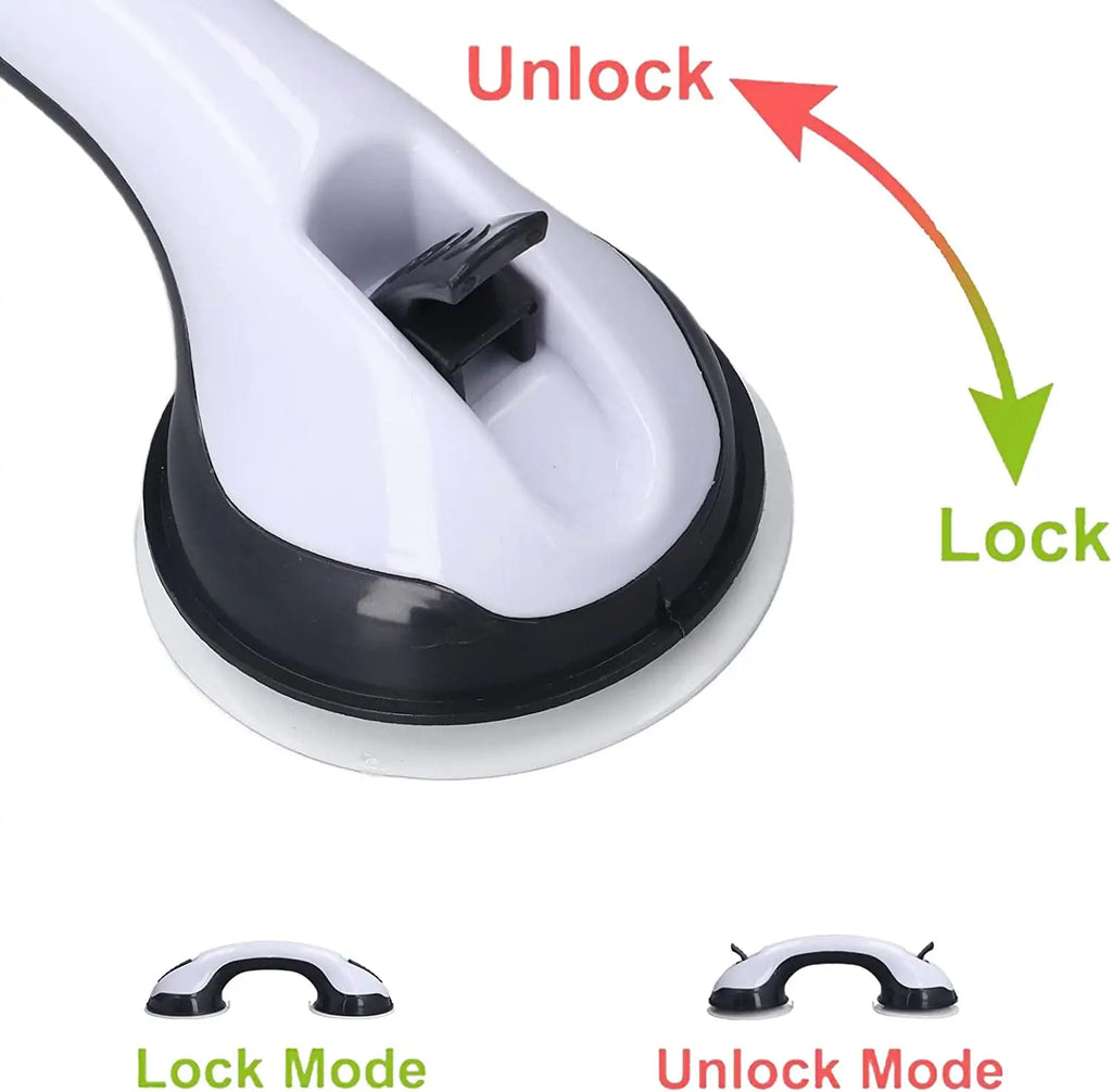 Shower grab bar with strong suction cups