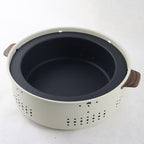 Portable round charcoal BBQ grill