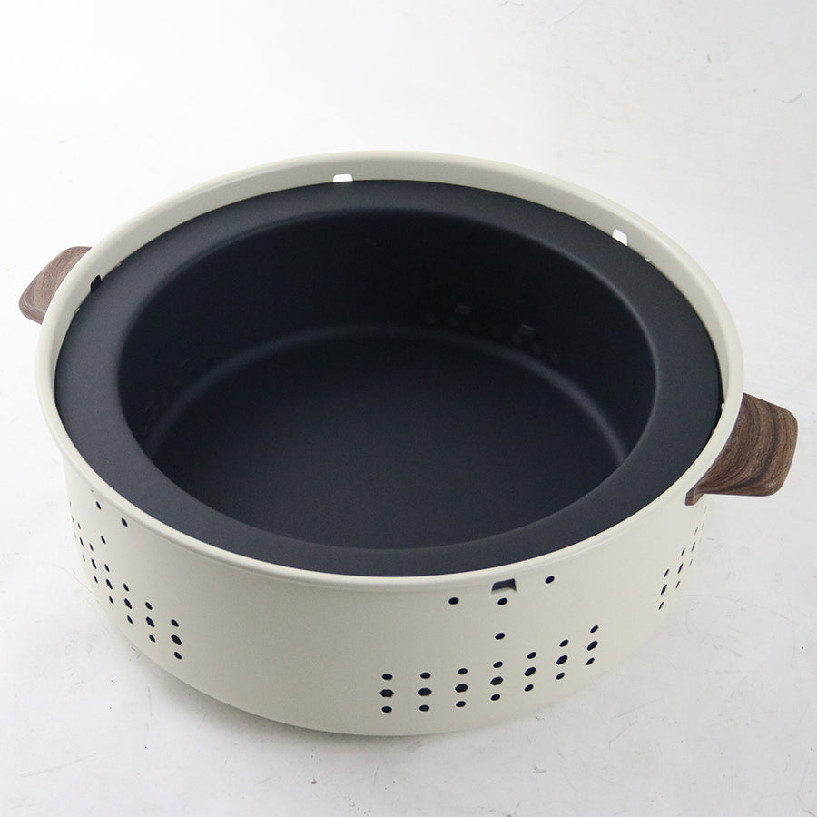 Portable round charcoal BBQ grill