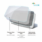 Foldable car windshield sunshade umbrella