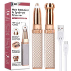 2-in-1 rechargeable electric eyebrow and facial hair remover