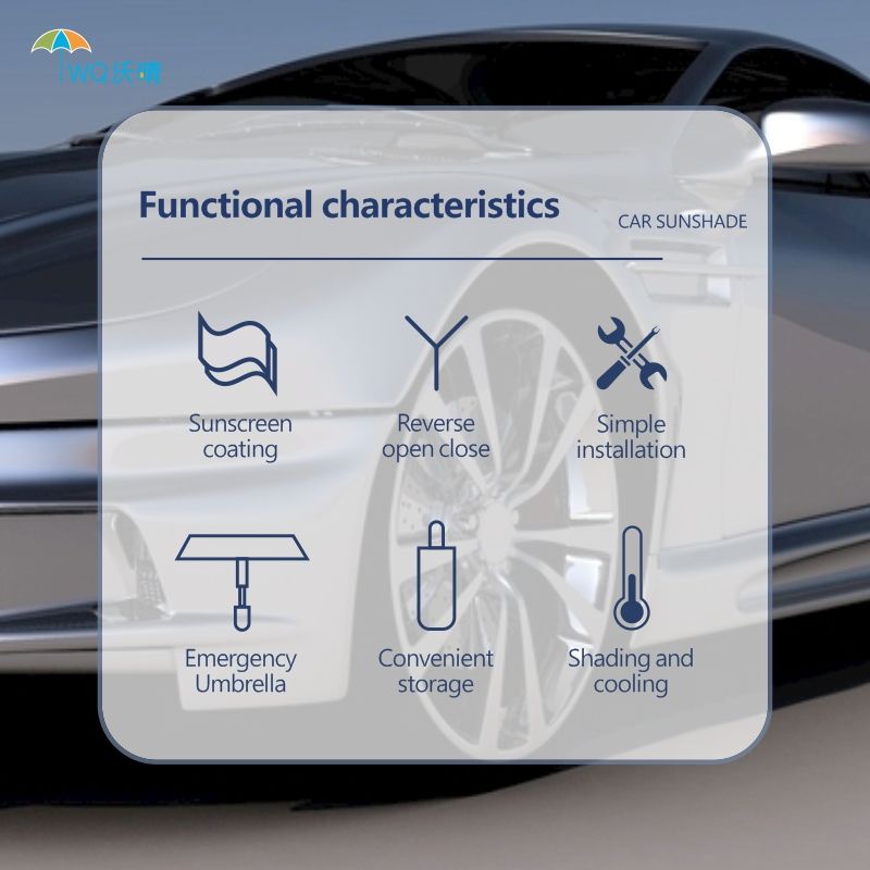 Foldable car windshield sunshade umbrella