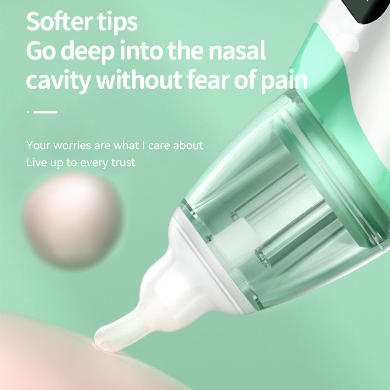 Electric baby nasal aspirator.