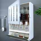 Wall-mounted 4-compartment dispenser