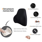 Set of car neck and lumbar support pillows