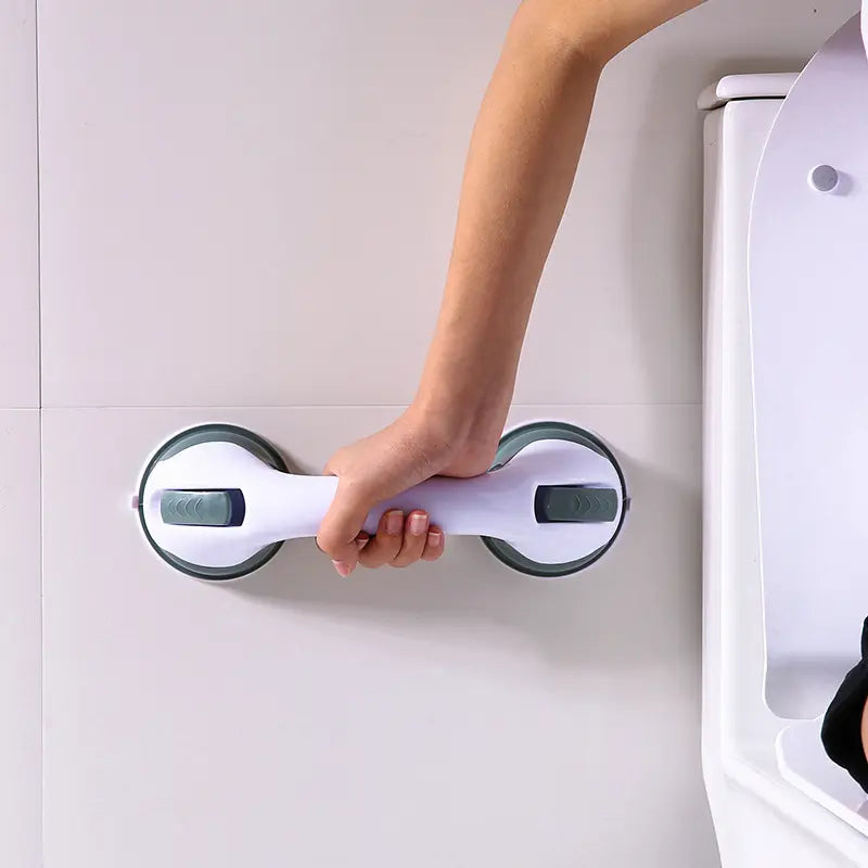 Shower grab bar with strong suction cups