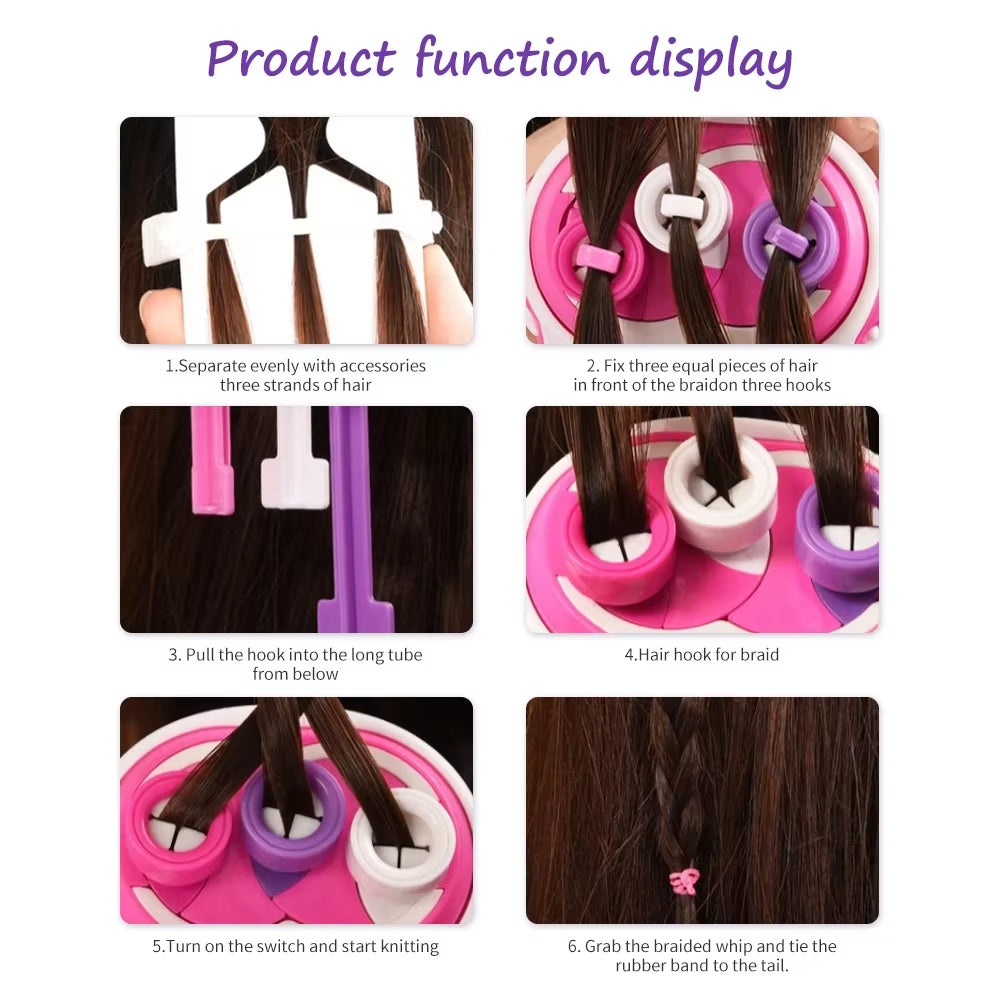 Electric hair braider kit