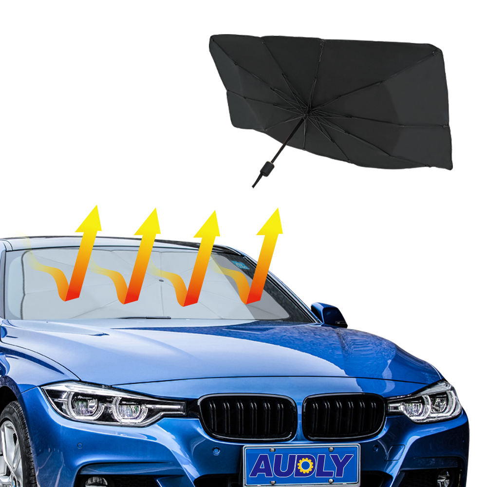 Foldable car windshield sunshade umbrella