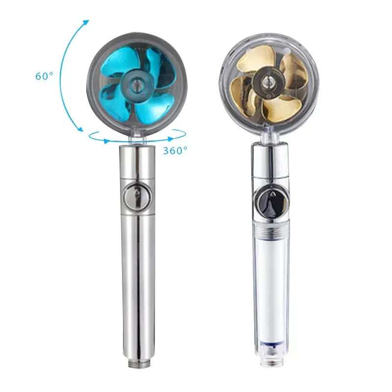 high-pressure, handheld turbo fan shower head