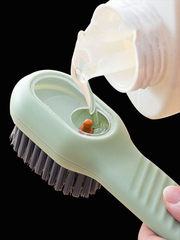 Multi-Purpose Cleaning Brush with Built-In Soap Dispenser