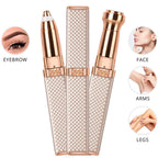 2-in-1 rechargeable electric eyebrow and facial hair remover