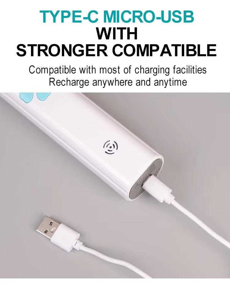 Electric baby nasal aspirator.