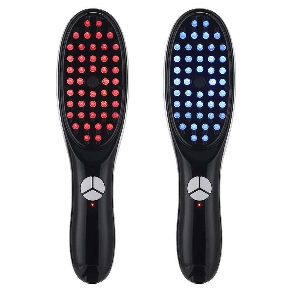 LED light therapy hair brushes