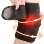 Heated knee brace wrap