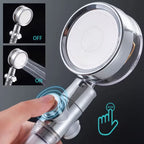 high-pressure, handheld turbo fan shower head