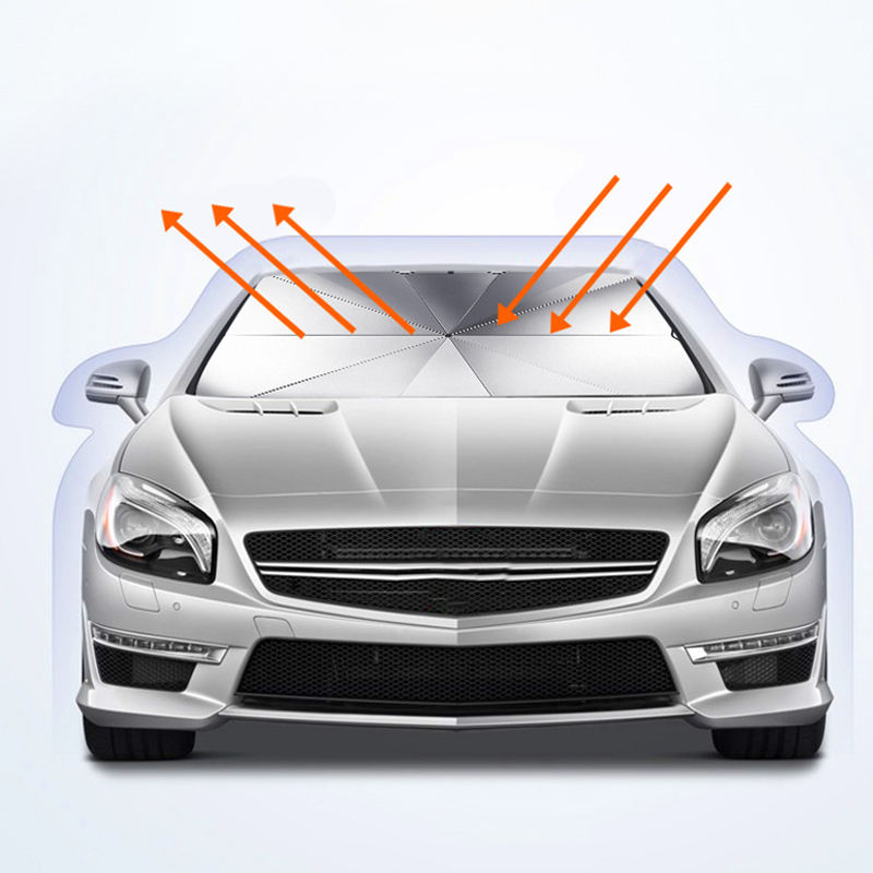 Foldable car windshield sunshade umbrella