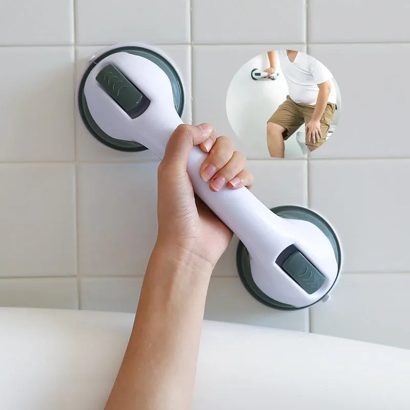 Shower grab bar with strong suction cups