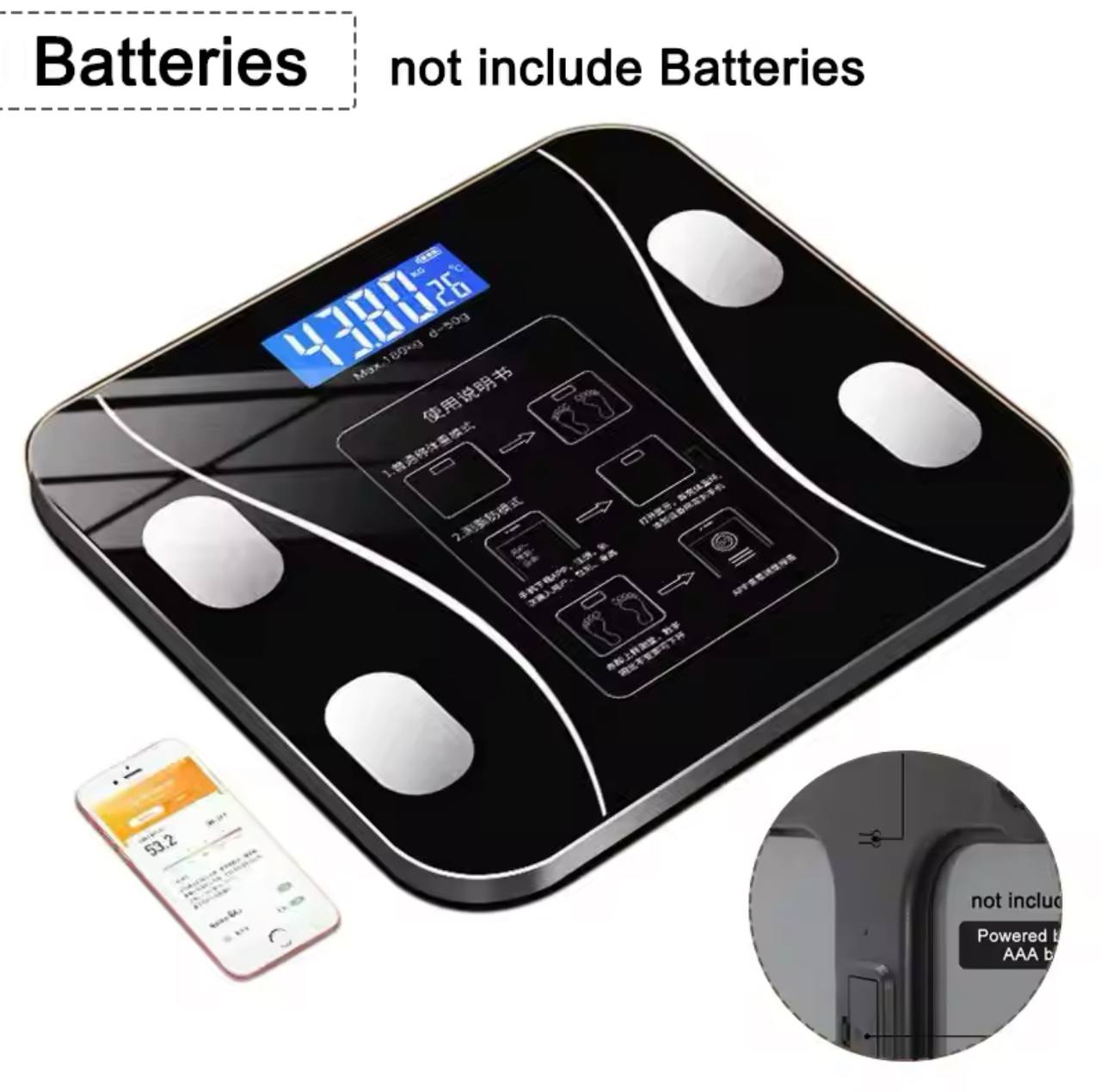 Bluetooth Scales Digital Weight and Body Fat Scale