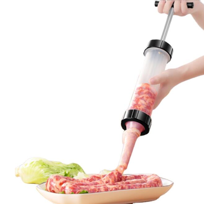 Person using a meat tenderizer on raw meat with a white background