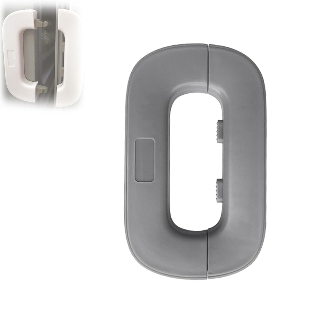 Gray plastic component on a white background