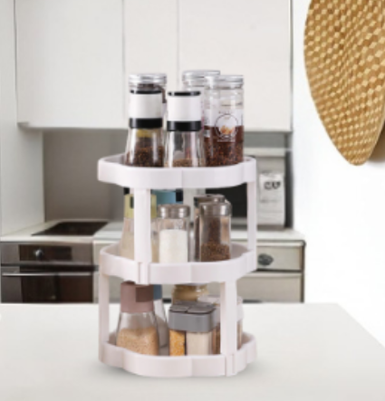 Multi-tier rotating storage turntable