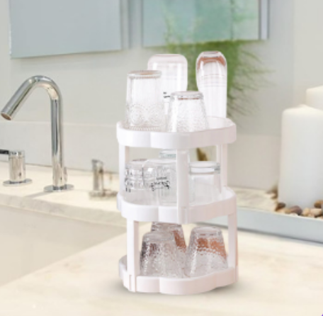 Multi-tier rotating storage turntable