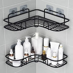 Metal corner shower shelf