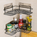 Metal corner shower shelf