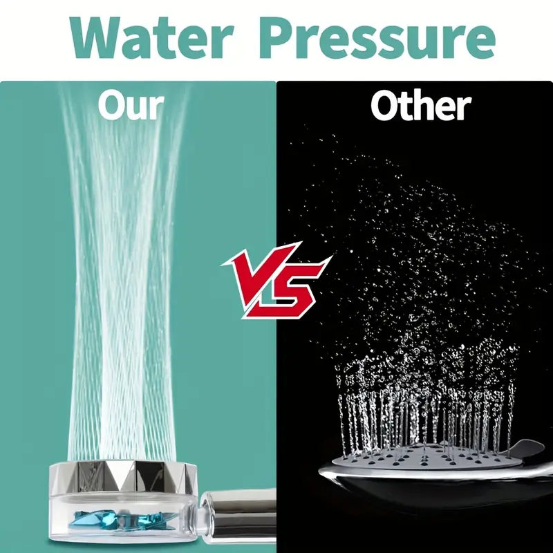 high-pressure, handheld turbo fan shower head