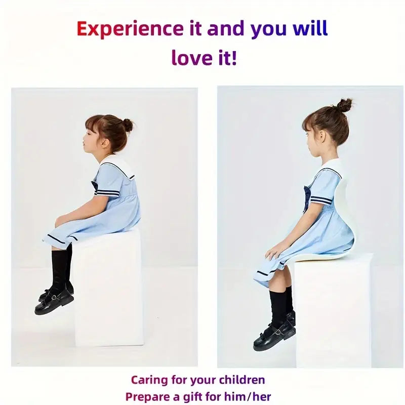 Chair support for back straightening when sitting