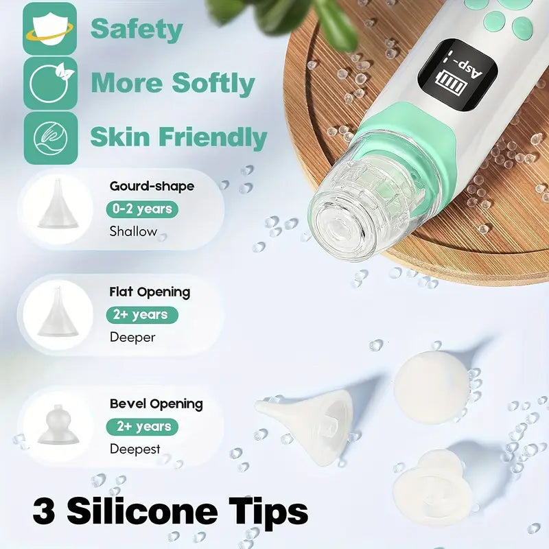 Electric baby nasal aspirator.