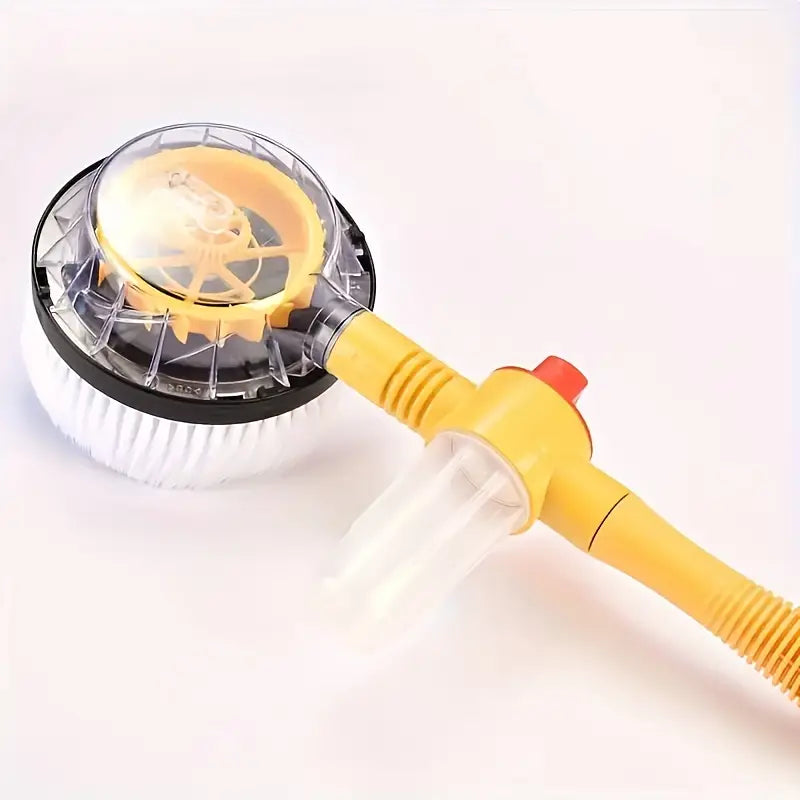 Auto-rotating car wash brush