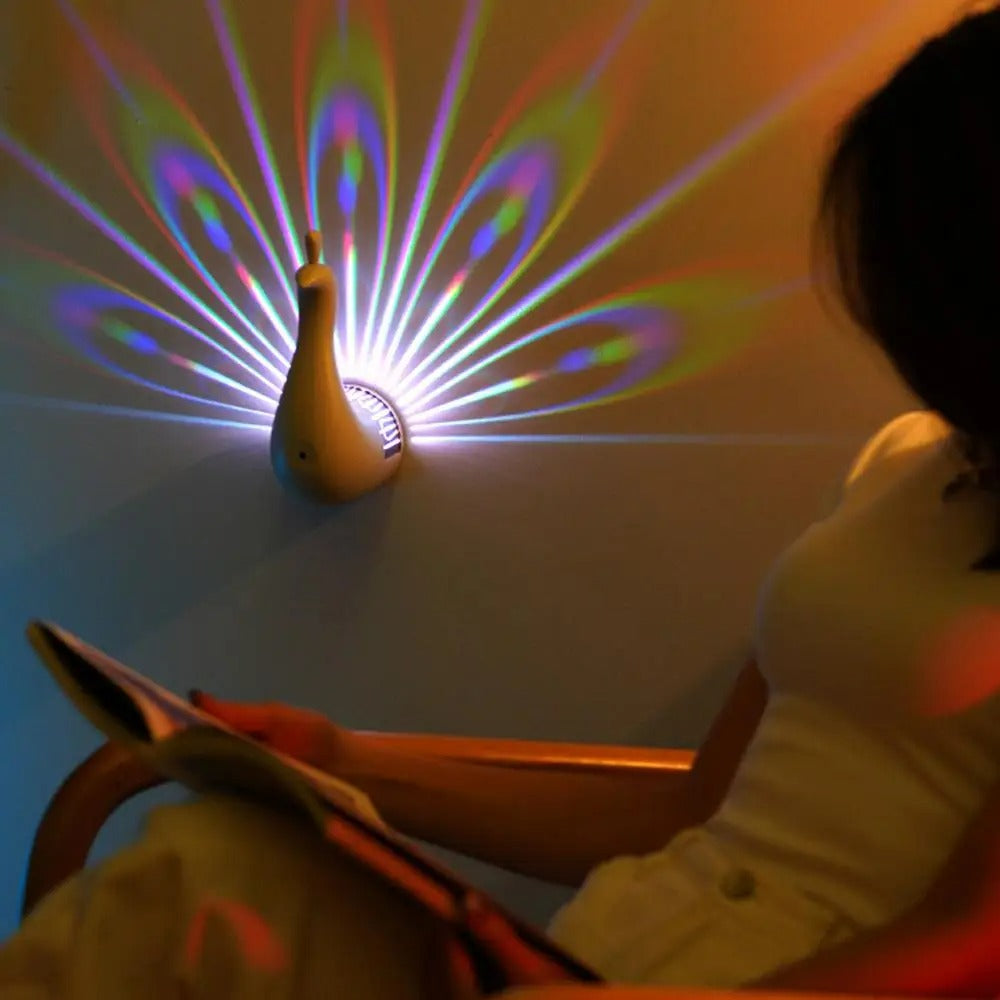 LED Peacock Wall Light projection lamp